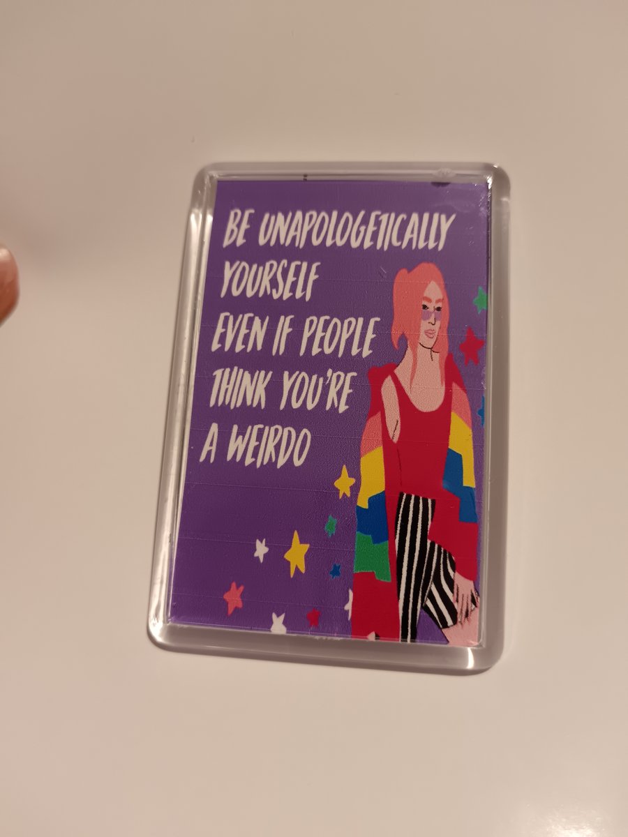 Quirky quote be a weirdo art fridge magnet 