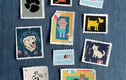 Fabric Postage Stamps