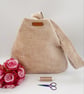 Cream leaf reversible knot bag,  handbag,  tote bag.  - Image 7