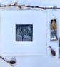 The Cold Moon, mounted original mixed media painting - Image 3