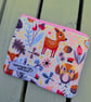 Quilted Woodland Animals Coin Purse with Pink zip - Image 5