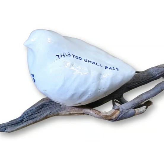 This too shall pass- Bird sculpture for stress relief and good vibes