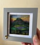 Roseberry Topping sunset needle felt Cleveland hills grey box frame  - Image 5
