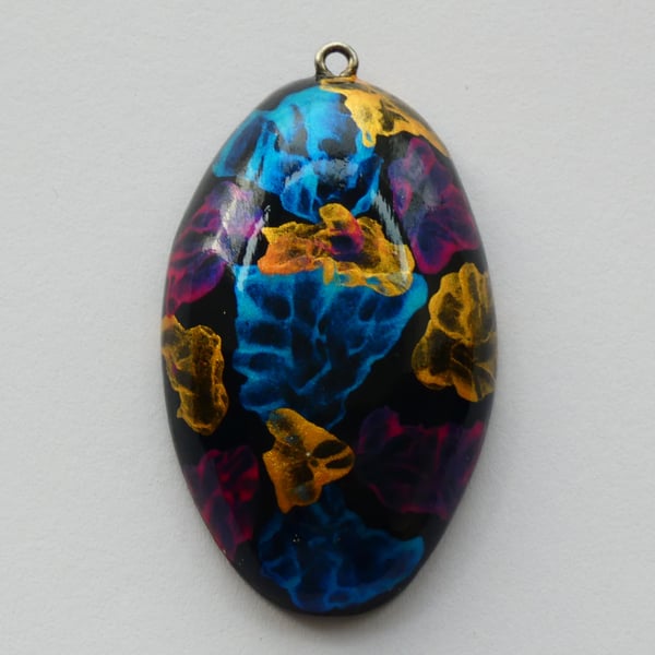 Colourful Chunky Wooden Pendant Necklace