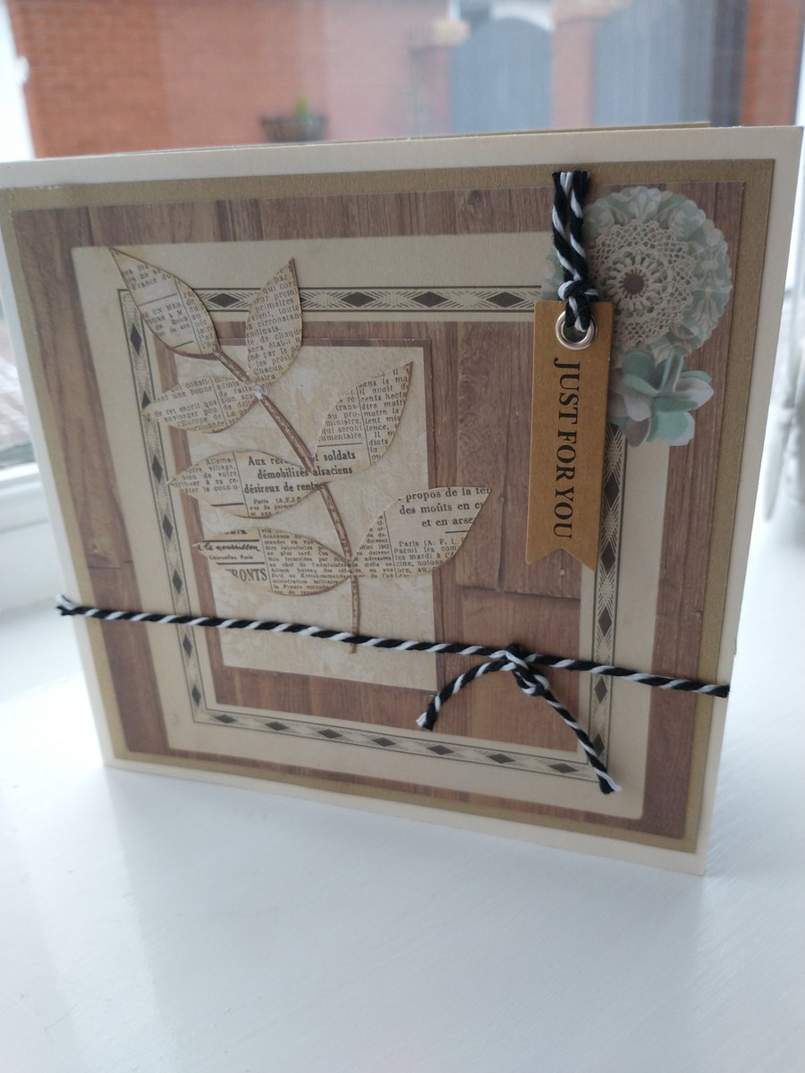 Modern leaves birthday card