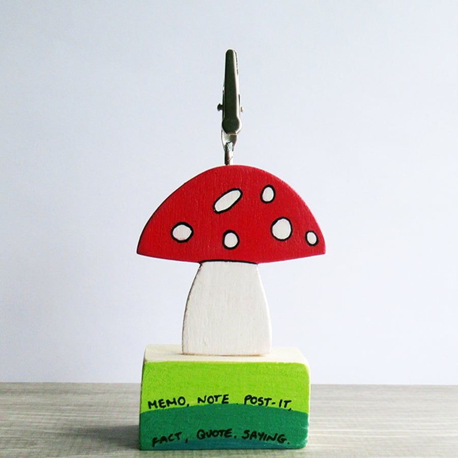 Memo holder - Toadstool, Mushroom