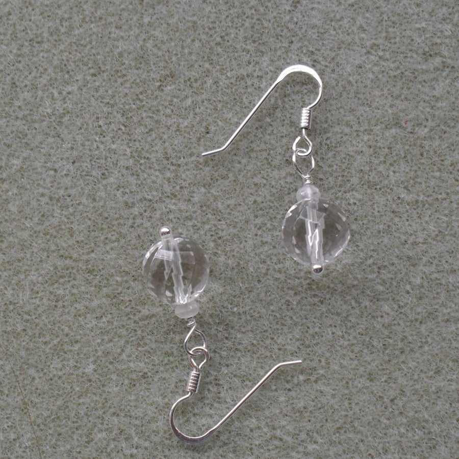 Clear Quartz Sterling Silver Earrings