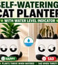 Self-Watering Cat Planter – Cute 3D Printed Plant Pot with Water Level Indicator