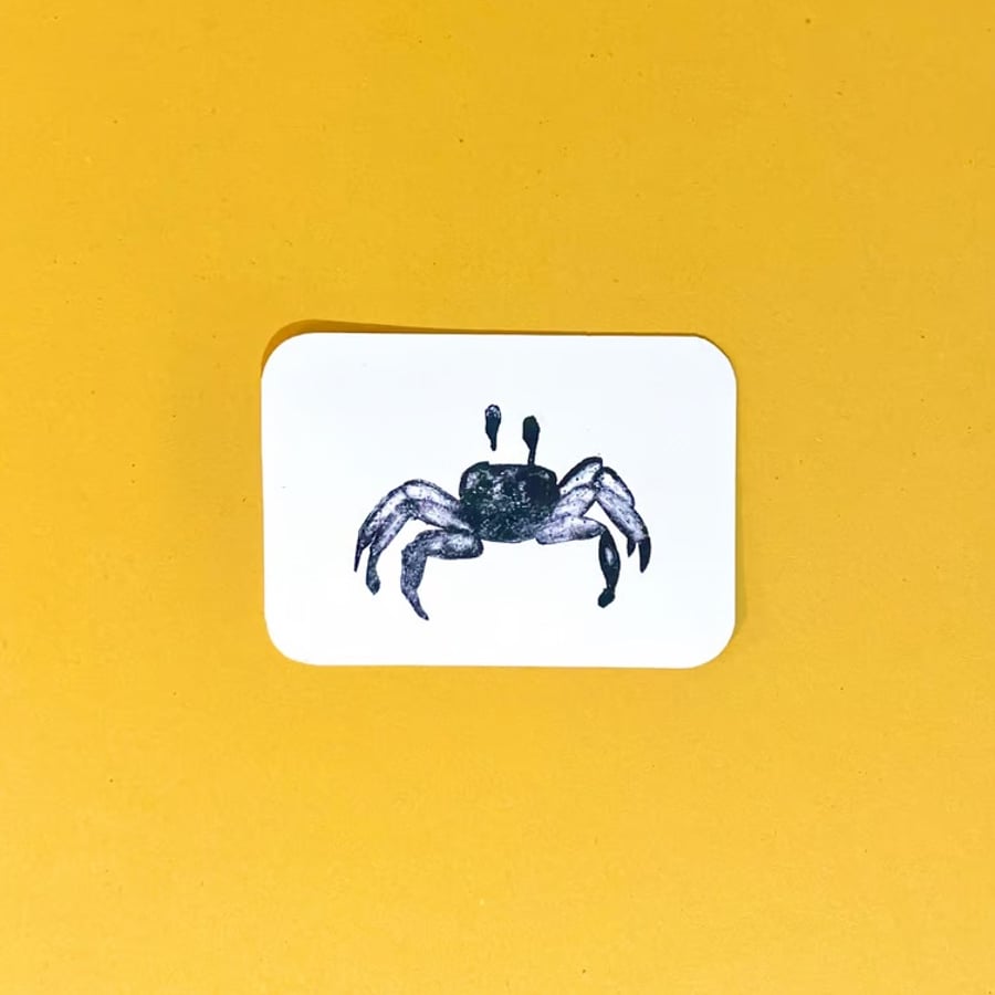 ACEO Crab Miniature Drypoint Print 