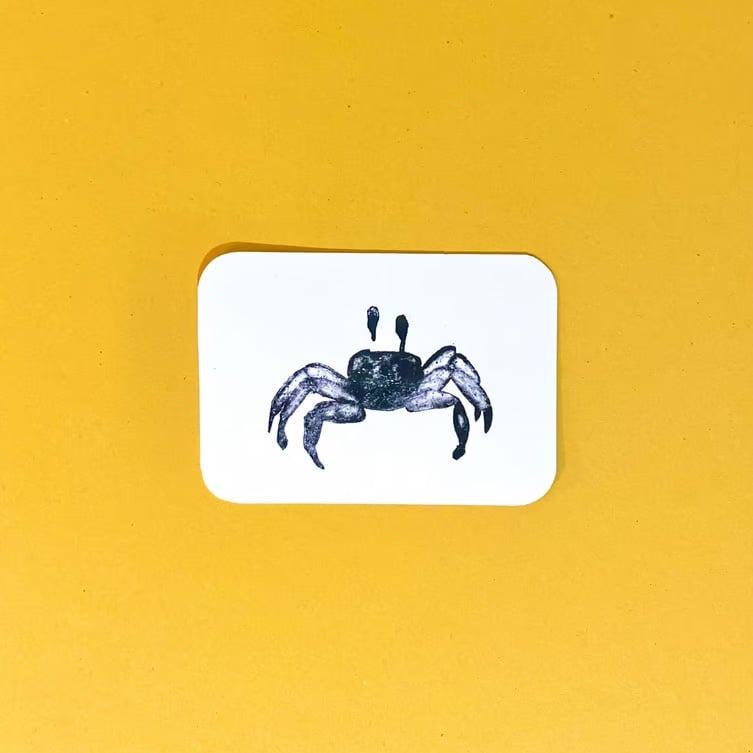 ACEO Crab Miniature Drypoint Print 