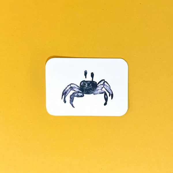 ACEO Crab Miniature Drypoint Print 