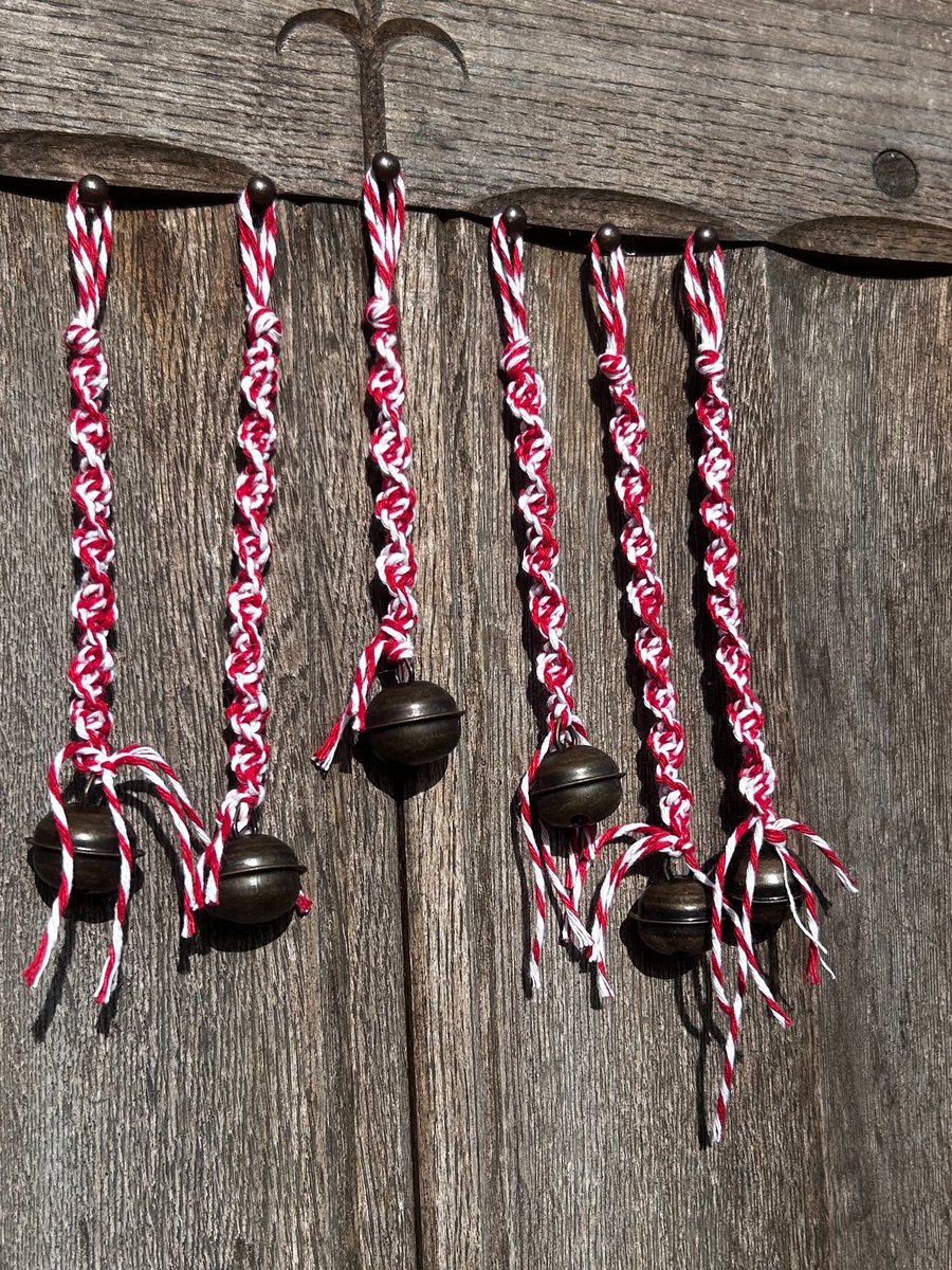 Candy macrame jingle bells - Christmas tree dec... - Folksy
