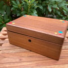 ‘Bubbles’ Painted Wooden Jewellery or Stationary Box with Tray