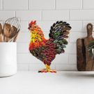 Mosaic Craft Kit - Free Standing Rooster - No cutting suitable for beginners
