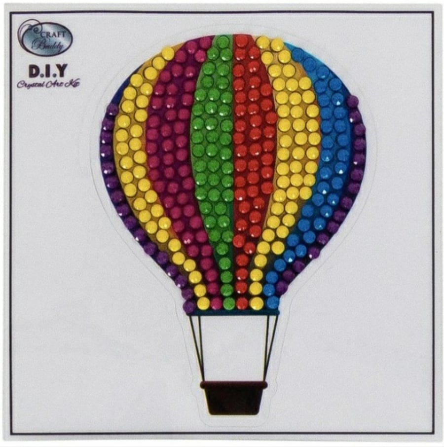 Hot air balloon craft buddy crystal art sticker
