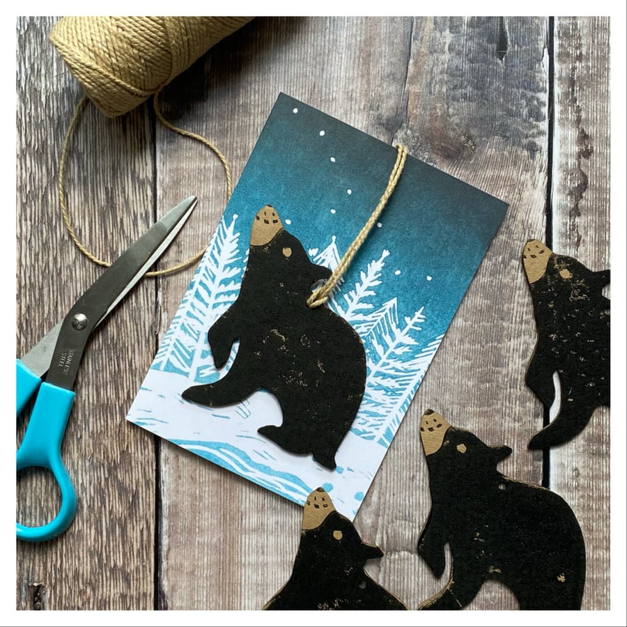'Stargazey Bear' Charity Wildlife Tag Card