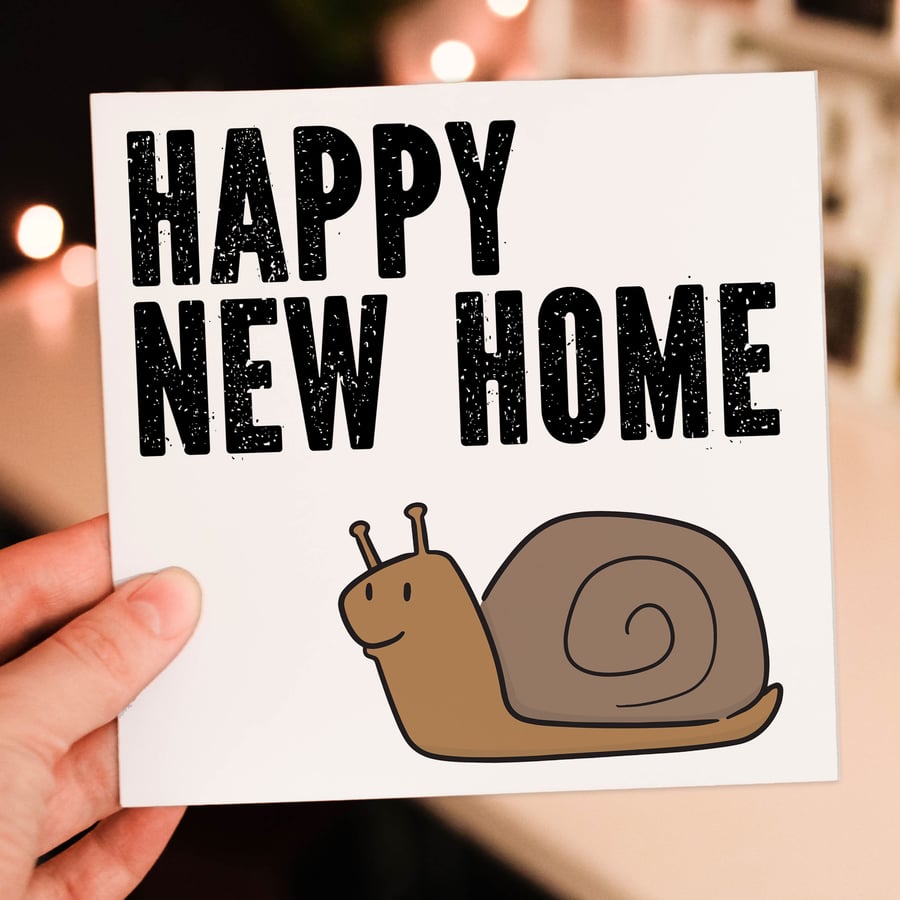 Snail new home card: Happy new home