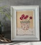 Stitched Flowers in a Pot Framed Textile Art  - Image 6