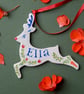 Personalised Rudolph Christmas Decoration - Hand Made - Image 4