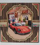 For a Classic Guy Handmade Birthday Card - Red Sports Car Pub Scene Wood Veneer - Image 9