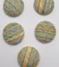 Yellow Wool Covered Buttons - Image 3