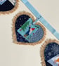 Christmas Hessian Hearts bunting - blue - Image 4