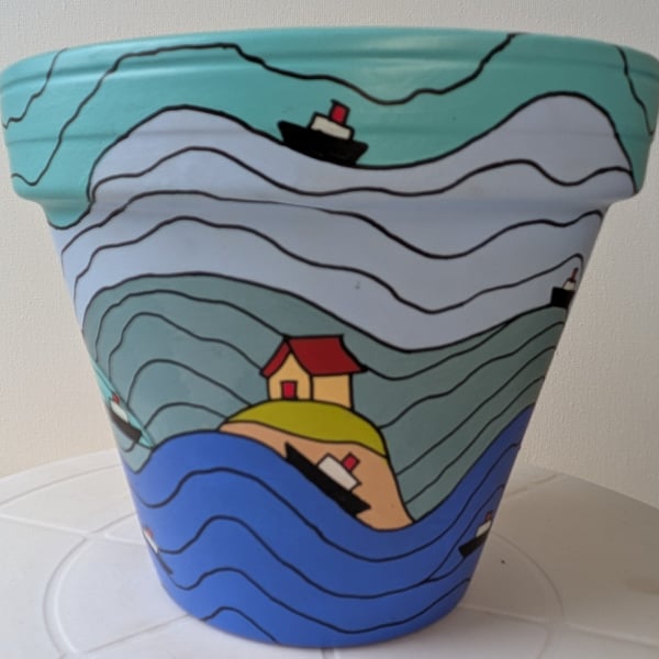 Studio Ghibli Ponyo Art 16cm Terracotta Pot