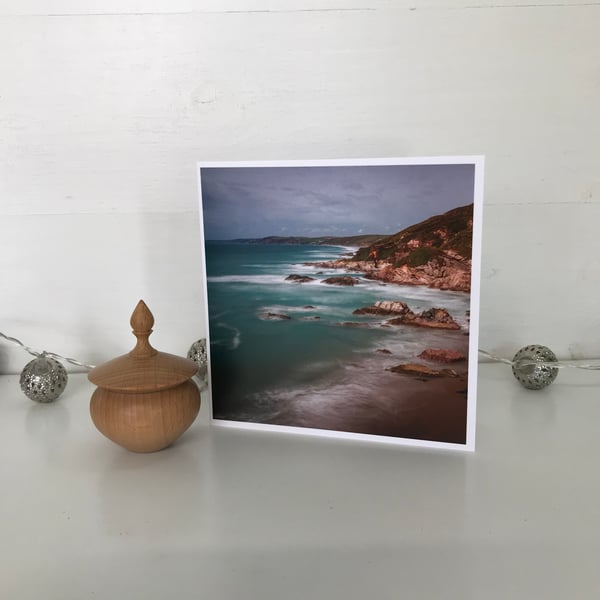 Sharrow Point, Cornwall.  Blank photographic greetings card for any occasion