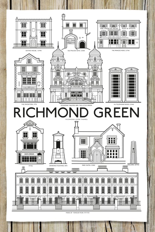 RICHMOND GREEN tea towel
