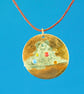Christmas Tree Baubles Copper & Silver Pendant - Image 1
