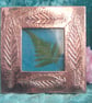 Copper Photo Frame, Leaf Design - Image 1