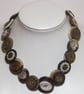 Coffee, Cream and brown button necklace - Image 2