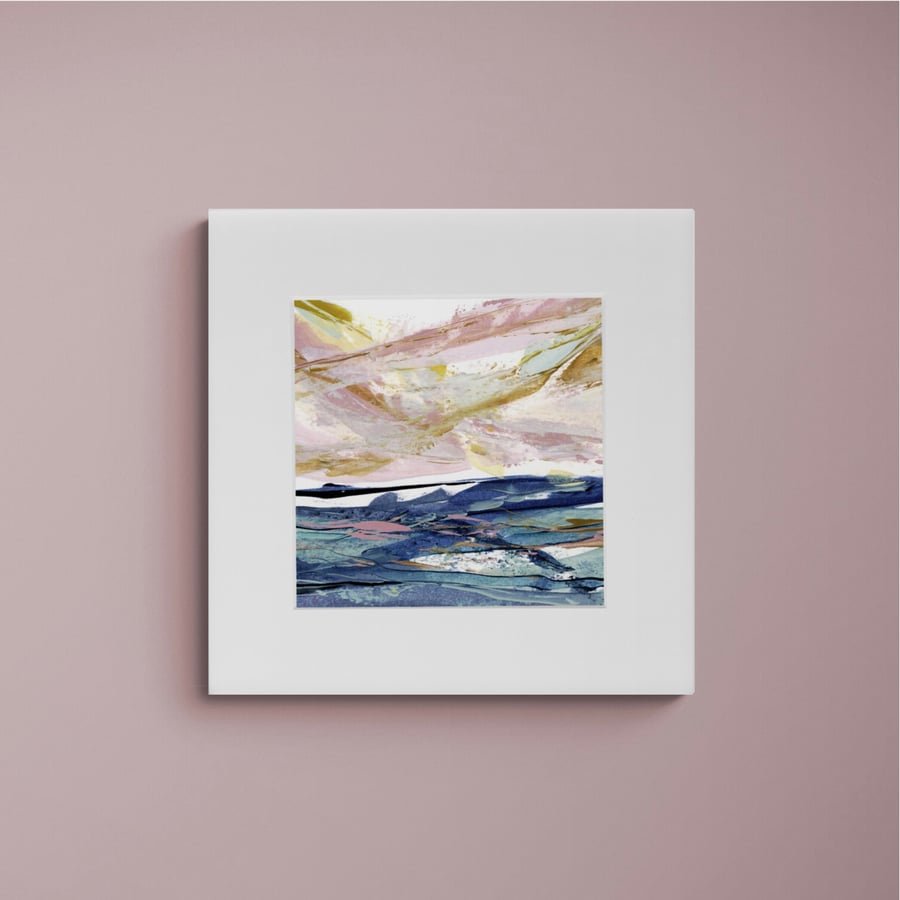‘As Summer Fades Away’ Mini Mounted Seascape Print