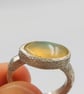 Opal Silver Ring, Handmade Rustic Design - Image 4