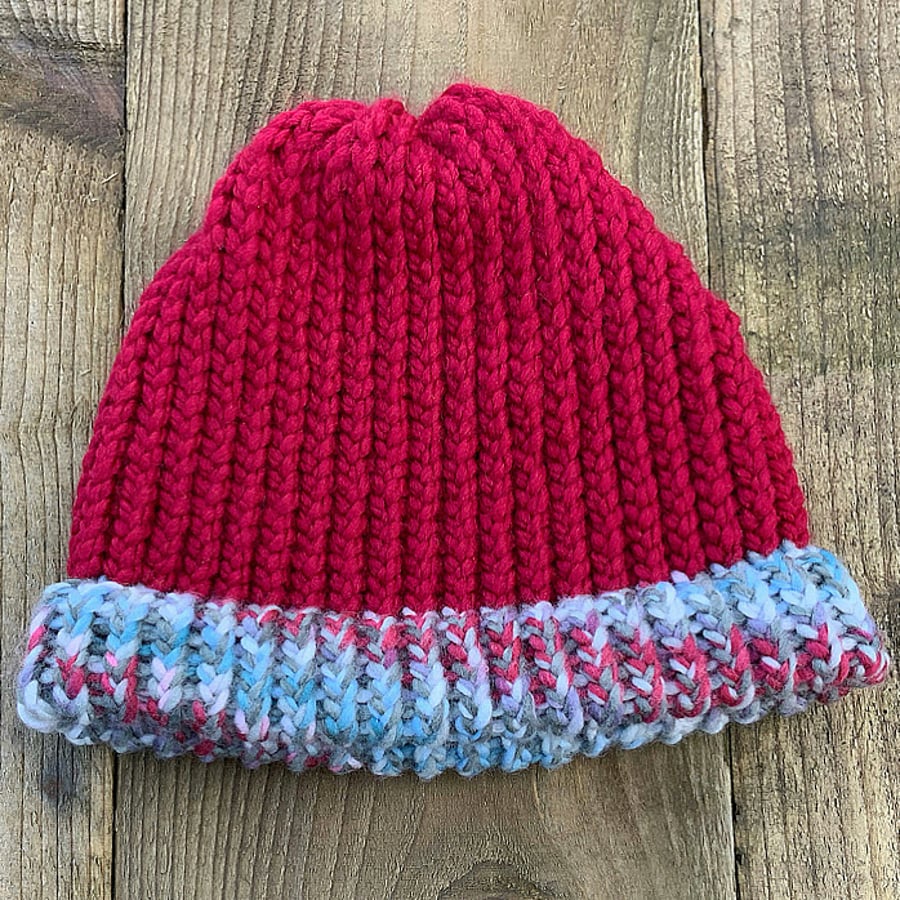 Chunky Knit Hat. Chunky Knit Beanie. Red Hat. Fisherman’s Hat. Beanies.