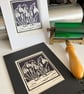 Lino Print - "Small Snowdrops" - Image 8