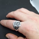 Nautilus Silver Signet Ring