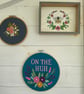  'On The Huh' Hand Embroidered Floral Wall Art - 8 Inch - Image 2