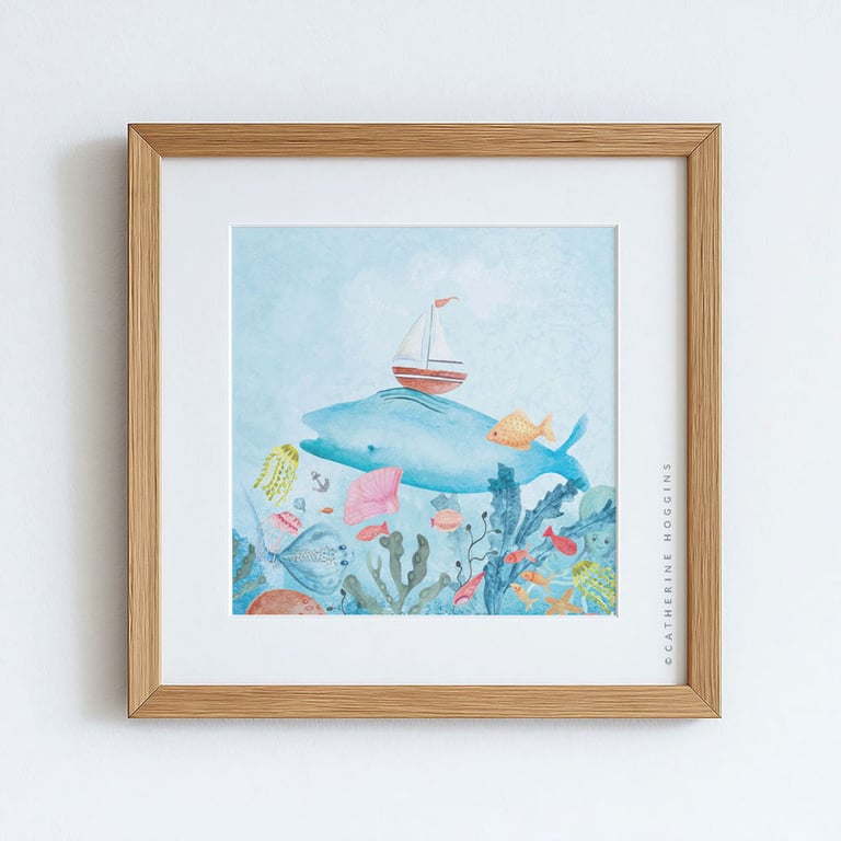 We are Sailing... - Nursery Wall Art - Illustrated Art Print