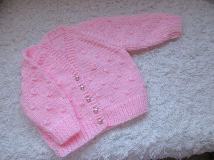 16" Baby Girls V Neck Cardigsn