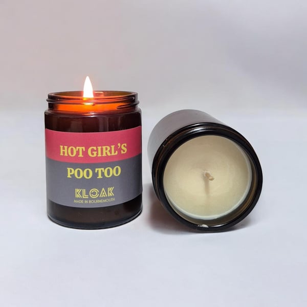 Hot Girls Poo Too Candle: Funny Bathroom Candles