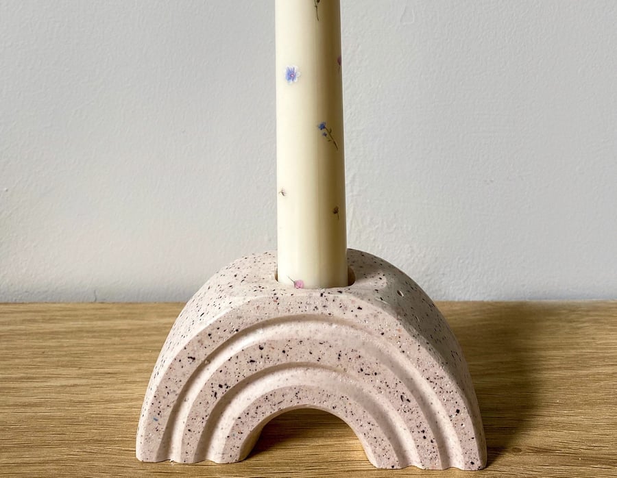 Arch candle holder rainbow candle holder