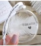 Daughter Memorial Round Feather Bauble, In Memory of Daughter, Round Glass Chris - Image 3