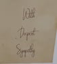 Handmade sympathy card - paper heart - Image 3