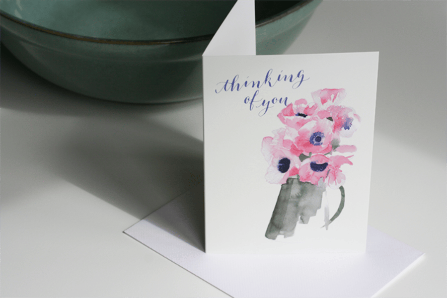 Pink Anemones - thinking of you