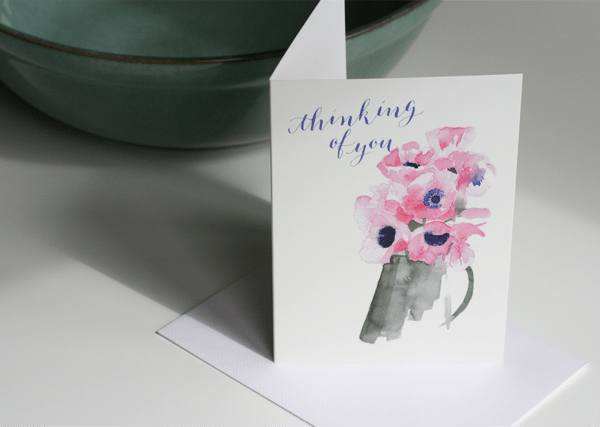 Pink Anemones - thinking of you