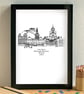 Marathon Skyline Personalised Art Print - Image 5