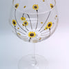 Hand-painted 'Sunflower & bee' design Large Gin Glass