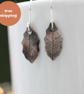 Silver Holly Leaf Earrings - Image 2