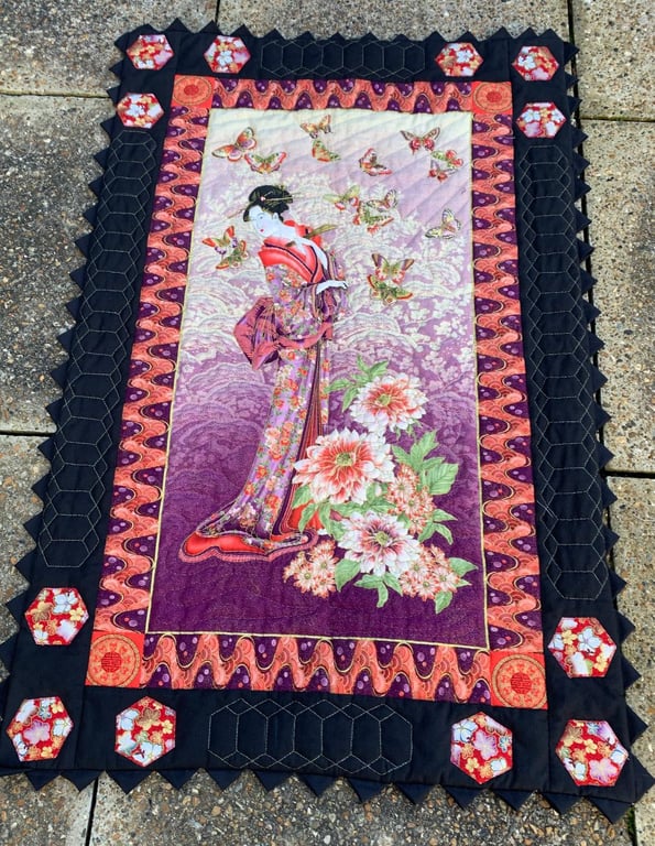 Geisha Beauty hand quilted patchwork